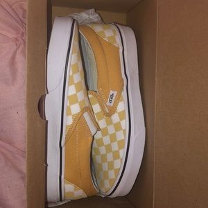 yellow checkered vans